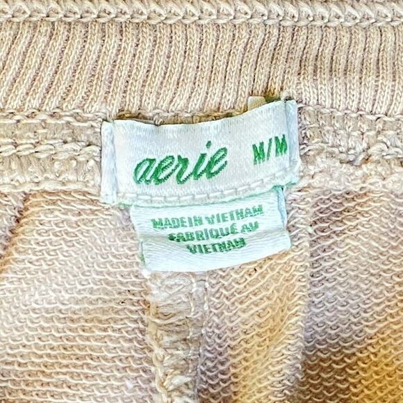 Aerie 100% Cotton Joggers w/ Pockets In Dusty Pink, Size: M - Picture 11 of 11